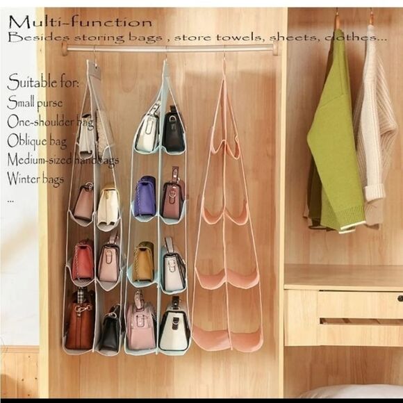 Gray/blue&pink bag organizers